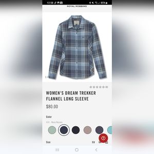 NWOT Royal Robbins Small Flannel